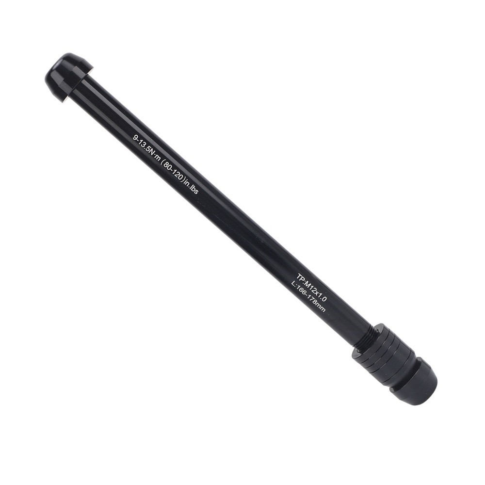Thru Axle Adapter For Bike Trainer - Oś przelotowa rowerowa M12x1.0/1.5/1.75, aluminiowa, czarna,